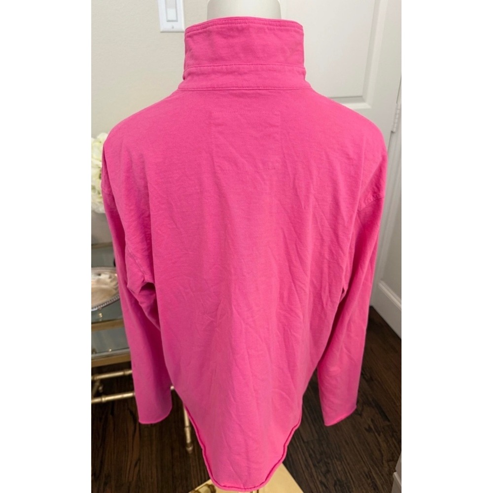 Frank & Eileen Patrick Magenta Heritage Jersey Funnel Neck Pullover Top Medium - Picture 3 of 4